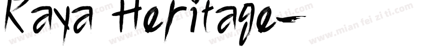 Raya Heritage字体转换